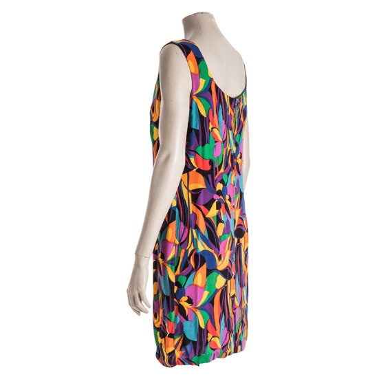 Colourful sleeveless floral dress - L - image 2