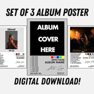 Wählen Sie Ihr eigenes Albumposter Albumcover Benutzerdefiniertes Albumposter Sänger Poster Sänger und Künstler Liederwanddekor Musikgeschenke (Digitaler Download)