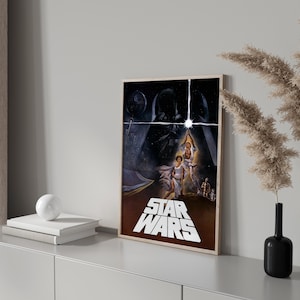 Star Wars 1977 | Sci-Fi Movie Wall Art | George Lucas Film Print | Space Adventure Poster | Classic | Galactic Artwork (Instant Download)