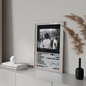 Póster de álbum personalizado "4 Your Eyez Only" de J. Cole, arte mural, decoración de hip hop para fans y regalo, póster musical (descarga digital)
