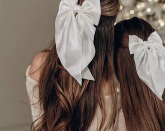 Fiocco per capelli in seta, fiocco grande, fiocco per capelli, fiocco per capelli, fermaglio per fiocco per capelli, fiocco per capelli per donna, accessori per capelli
