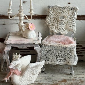 dollhouse wooden vintage chair, french dollhouse chair, vintage dollhouse miniatures, miniature chair, 1:12 chair