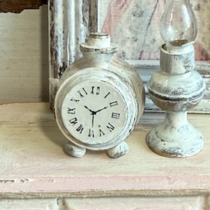 Dollhouse Clock, dollhouse mantel clock, Miniature clock, Mini Artwork, vintage dollhouse