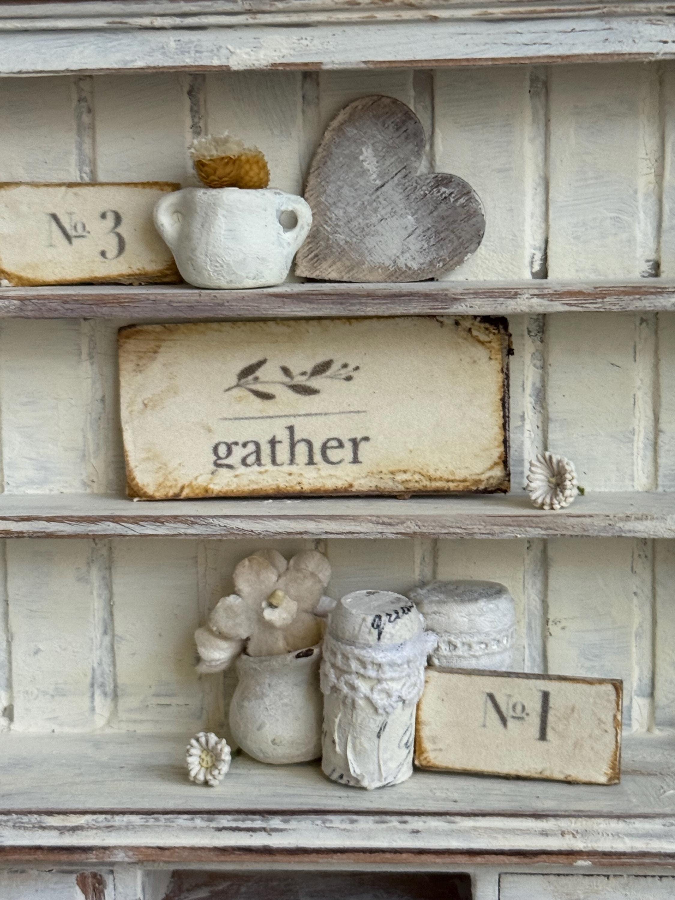 Miniature Shabby Chic Signs | Dollhouse French Cottage Decor| Dollhouse ...