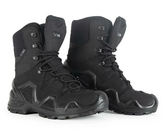 High Quality Black Genuine Nubuck Leather Tactical Trekking Outdoor Combat Non-Steel Orthopedic Polyurethane Sole Boots