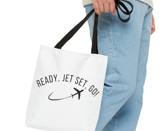 Ready, Jet Set, Go! Travel Tote Bag - Travel bag, Travel accessory, luggage, baggage