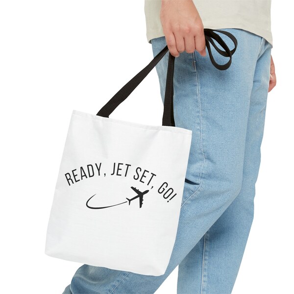 Ready, Jet Set, Go! Travel Tote Bag - Travel bag, Travel accessory, luggage, baggage