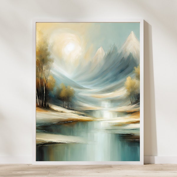 Majestic Mountain Printable Art  | Landscape Digital Print | Downloadable PRINTABLE