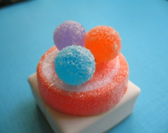 Tangerine Sugary Frosted Gumdrop Ring