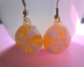 Sugary Sweet Tangerine Gumdrop Earrings