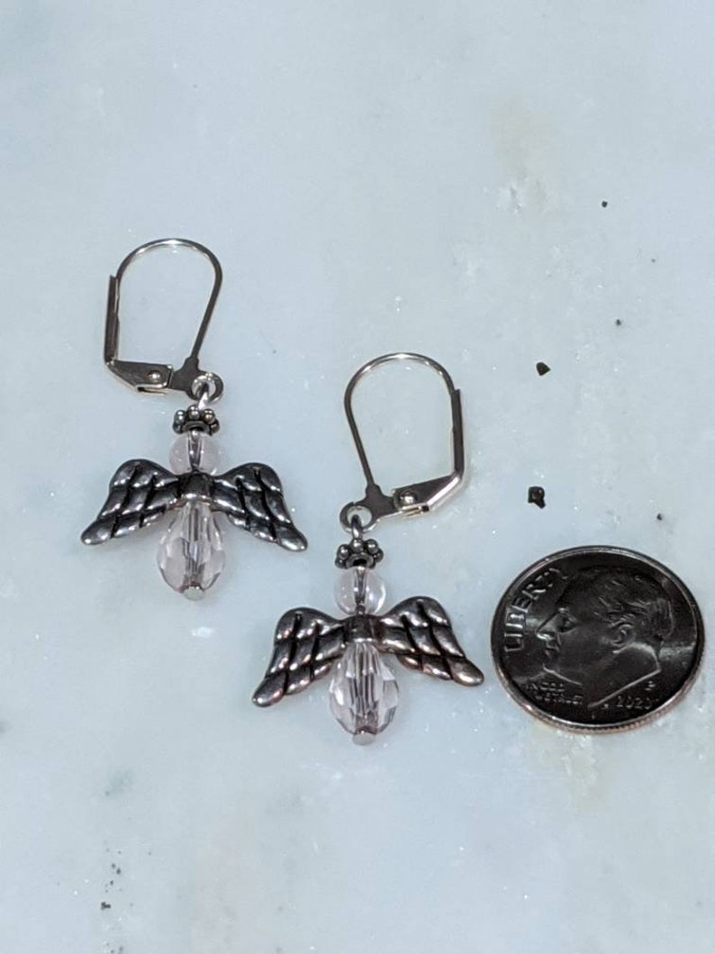 Pale Pink Angel Earrings