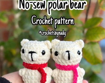No-Sew Polar Bear Amigurumi Crochet Pattern: Beginner Friendly (PDF Pattern)