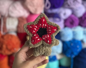 Crochet Demogorgon Plush | Stranger Monster Amigurumi | Handmade Creature | Geeky Fandom Decor
