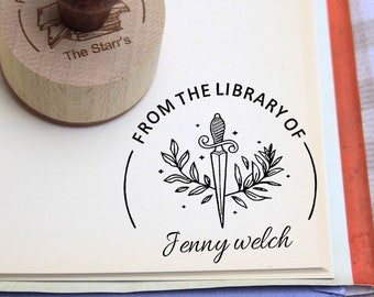 PERSONALIZED BOOK STAMP | Self Inking Library Stamp | Custom library stamp | From the Library of Stamps | Book Lover | Personalized Stamp