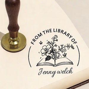 Customize Library STAMP Book Stamp Book lover Stamp | From the Library of Stamp | Book Lover | Personalized Stamp | Gift for book lovers
