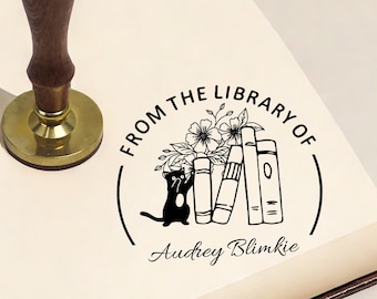 PERSONALIZED BOOK STAMP | Self Inking Library Stamp | Custom library stamp | From the Library of Stamps | Book Lover | Personalized Stamp
