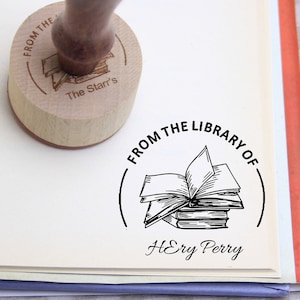 TIMBRE DE LIVRE | Tampon de bibliothèque personnalisé | Timbre pour amoureux des livres | De la bibliothèque de timbres | Amoureux des livres | Tampon personnalisé | Livre pour amoureux des livres