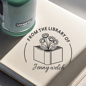 Tampon pour livre personnalisé pour bibliothèque Tampon pour amateur de livres | De la bibliothèque de timbres | Amoureux des livres | Tampon personnalisé | Cadeau pour les amateurs de lecture