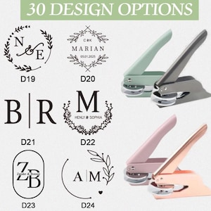 Máquina de estampación personalizada para invitaciones de boda/Estampadora de letras personalizadas/Estampadora de bodas/Patrones de letras personalizados/Estampadora de iniciales