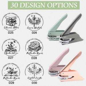 Custom Embosser/Book Stamp/Custom library Embosser/Embosser Stamp/From the Library of Embosser/Book Embosser/Book Lover Gifts
