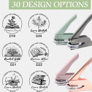 Custom Embosser/Book Stamp/Custom library Embosser/Embosser Stamp/From the Library of Embosser/Book Embosser/Book Lover Gifts