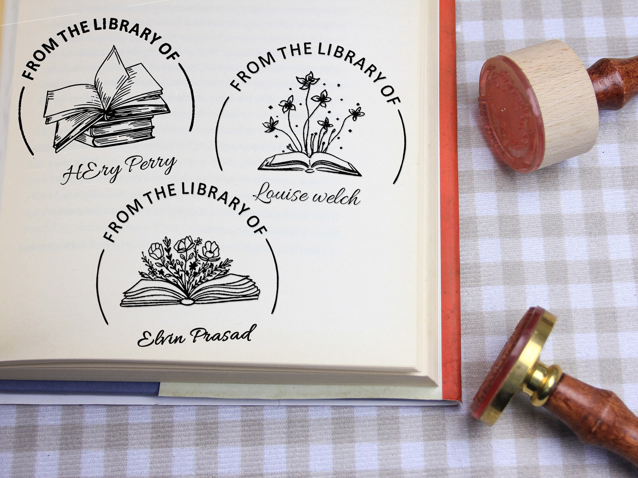 Timbro Personalizzato Per Libri PLIGREAT - Con Nome E Indirizzo, 4cm, 5 Colori Inchiostro, Per Biblioteca O Ufficio - Foto 7