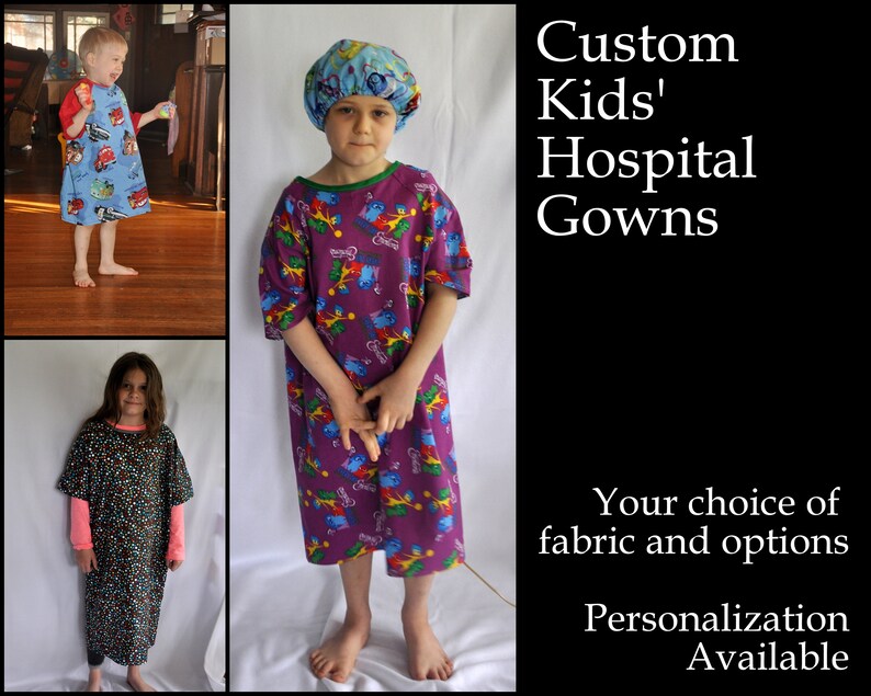 CUSTOM Kids Hospital Gowns Make Their Stay Less Scary With Etsy