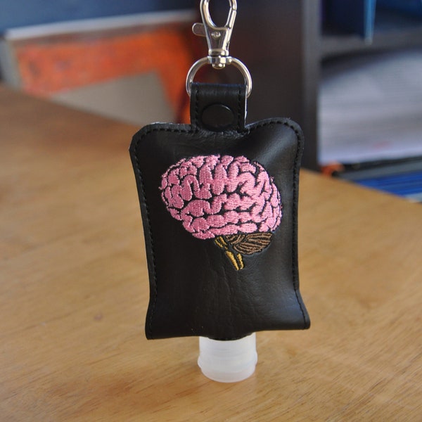 Anatomical Brain Keychain Hand Sanitizer Holder. Perfect gift for psychologist, psychiatrist, neurologist, neuropsychologist, neurology