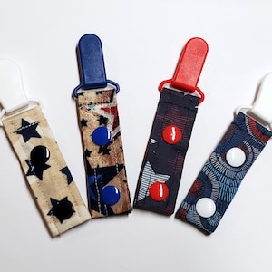 Independence Day Tubie Clip, Cord Clip - manage medical cords and tubes. Ready to Ship. Fourth of July, 4th of July