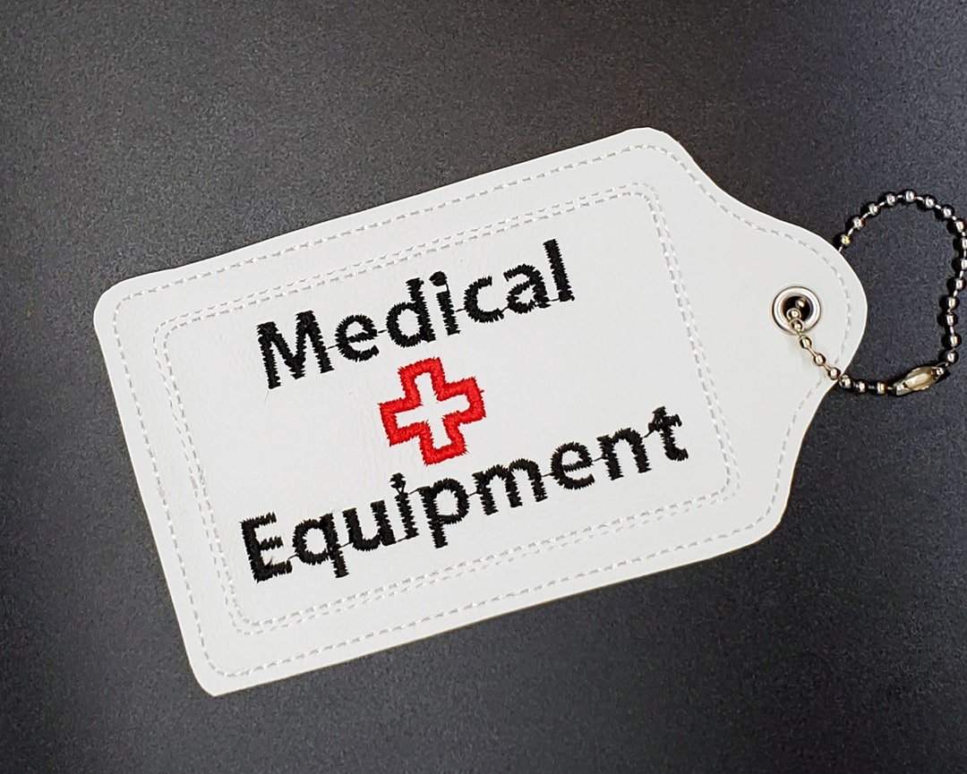 Medical Equipment Luggage Tag White With Your Choice of Prints Etsy