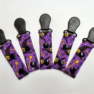 Halloween Witch Hat Tubie Clip, Cord Clip - manage medical cords and tubes. Ready to Ship.