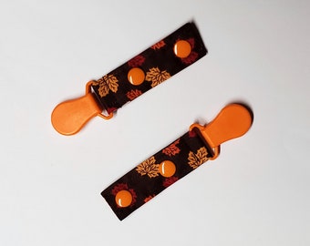 Autumn, Fall Leaves Tubie Clip, Cord Clip - manage medical cords and tubes. Ready to Ship.