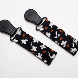 Adorable Halloween Ghosts Tubie Clip, Cord Clip - manage medical cords and tubes. Ready to Ship.