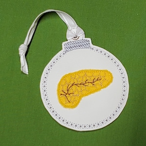 Pancreas Embroidered Christmas Ornament - Great Gift for Doctors ...