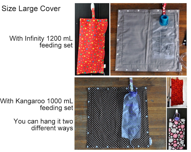 Insulated Feeding Pump Bag Covers / IV bag covers keep your feed or infusion cool. Fits Kangaroo or Infinity, most IV bags. Ready to ship. image 3