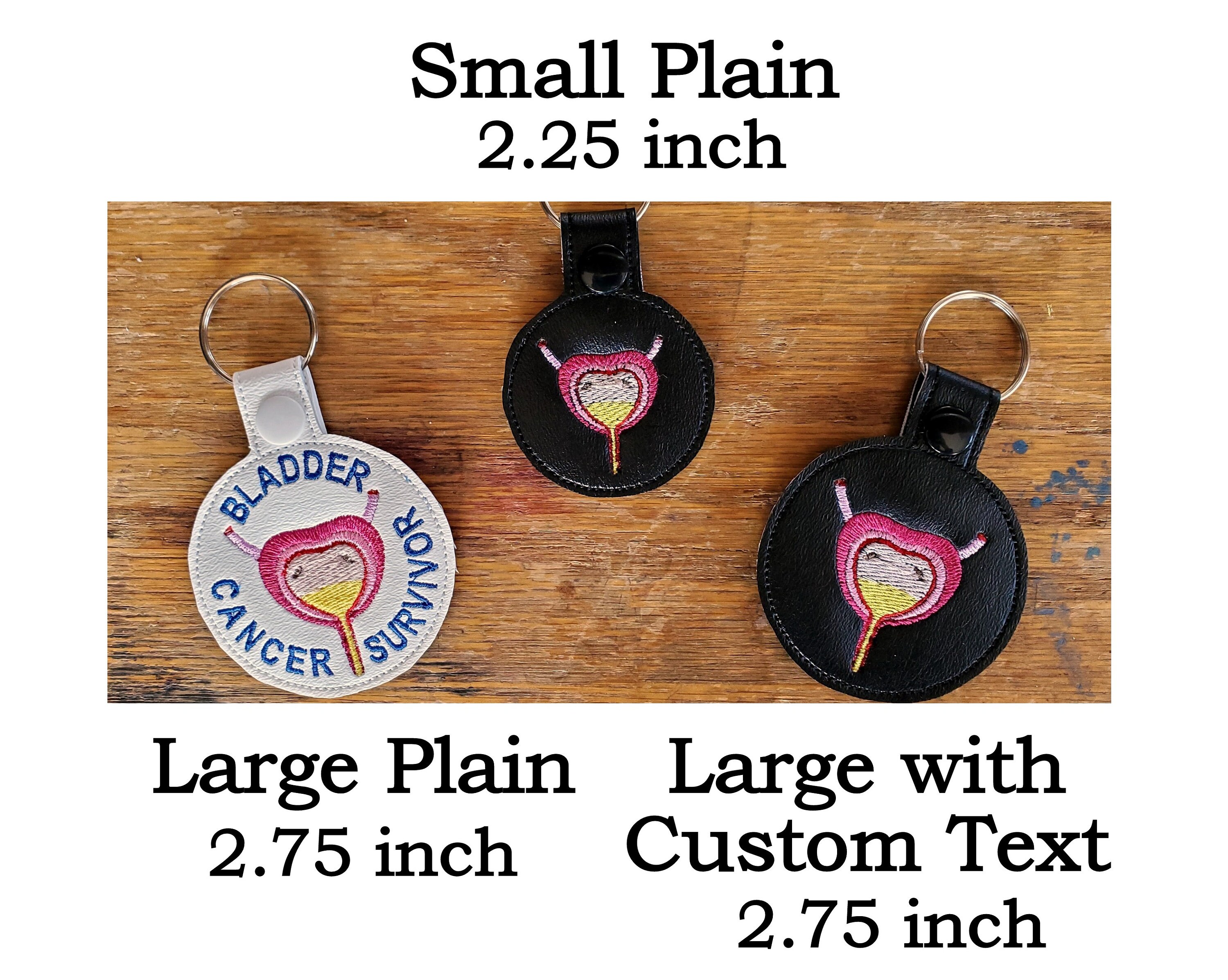 Anatomical Bladder Keychain - With or Without Custom Text - Two Sizes ...