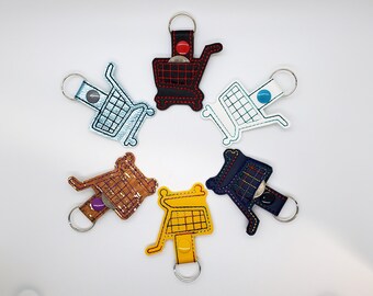 Grocery Store Quarter Keeper - Grocery Cart Quarter Holder Keychain - Ready to Ship - Many to Choose From
