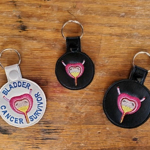 Anatomical Bladder Keychain - with or without custom text - two sizes. Bladder cancer, urology, urologist, neurogenic bladder