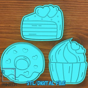 Digital STL file Download for Sweet Temptations cookie cutters