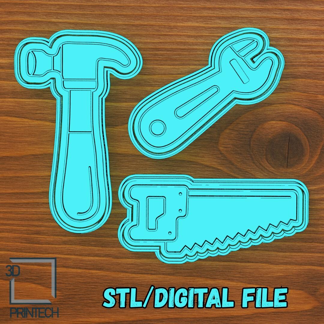 Digital STL File Download for Tool Cookie Cutter Set - Etsy