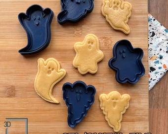 Descarga el archivo digital STL del juego de cortadores de galletas de fantasmas espeluznantes.