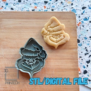 Digital STL file Download for Grinch Cookie Cutter