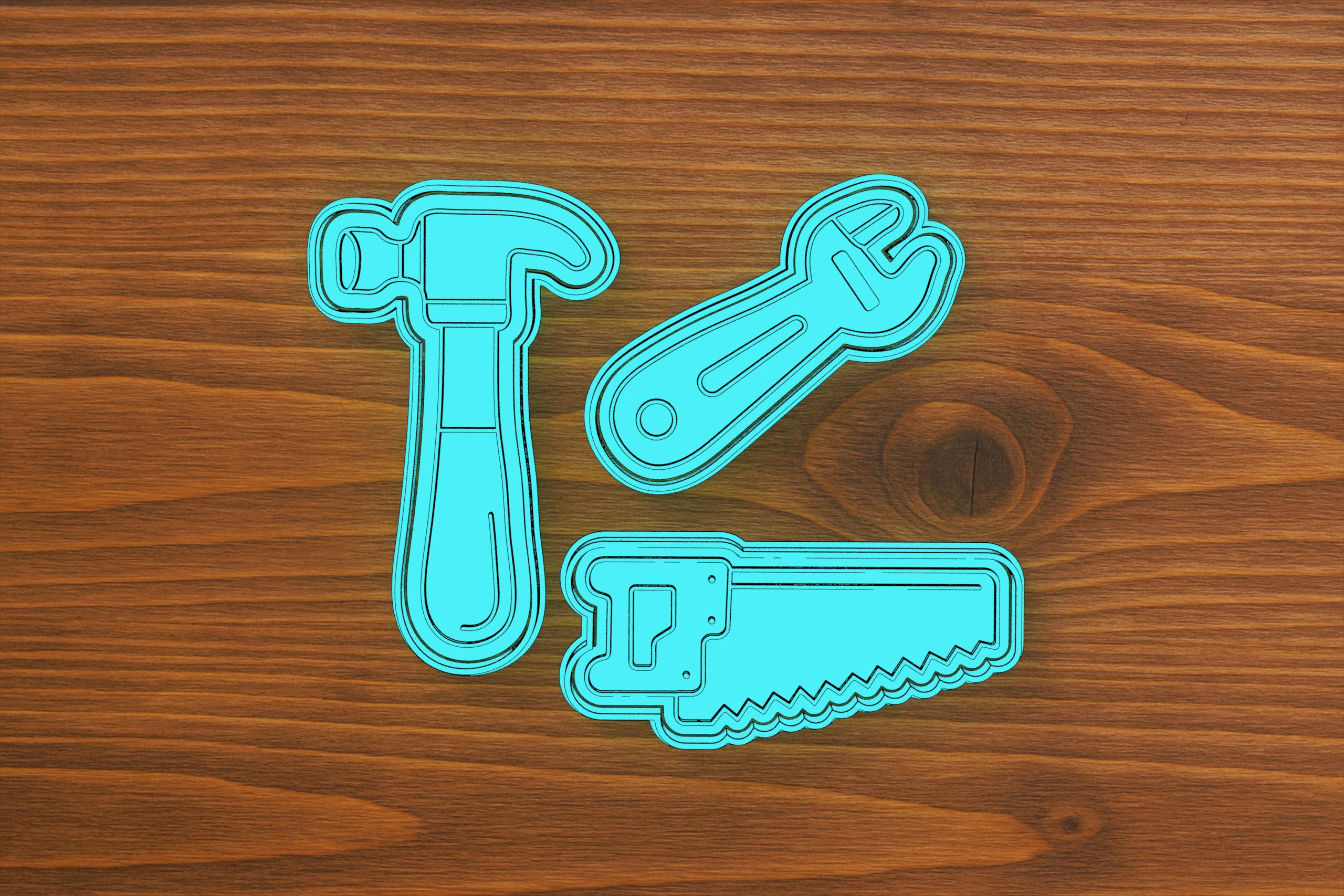 Digital STL File Download for Tool Cookie Cutter Set - Etsy Australia