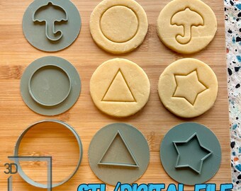 Digital STL file Download for Sweet Challenge Cookie Cutter Set