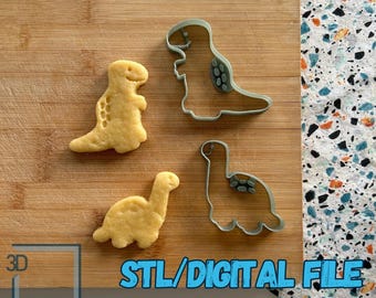 Digitaler STL Datei Download für süße Dinosaurier Ausstechformen