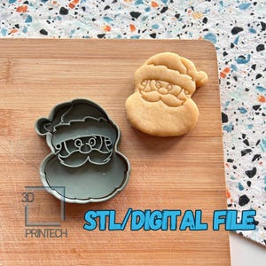 Digitale STL-bestand downloaden voor Santa Claus Cookie Cutter