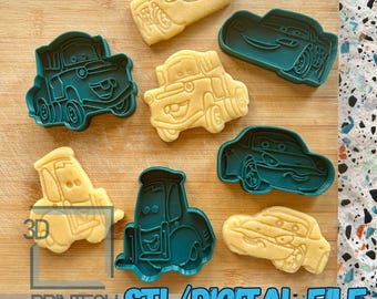 Digital STL file Download for cars cookie cutter set