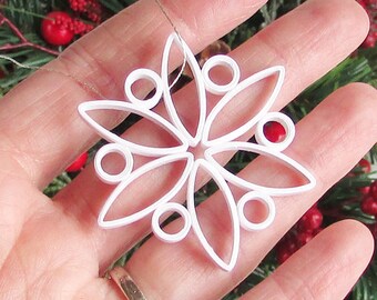 Paper Snowflake ornament, christmas ornament, holiday ornament, lightweight ornament, quilled snowflake, a gift to wow