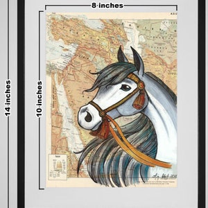 Equestrian Wall Art, Rocky Mountain Horse, Matted Horse Art Print image 3