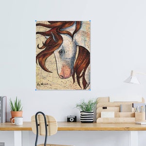 Printable Wall Art, Horse Art, Horse Print, Nokota Horse Horse, Beautiful Horse Art, Digital Download Wall Art image 3